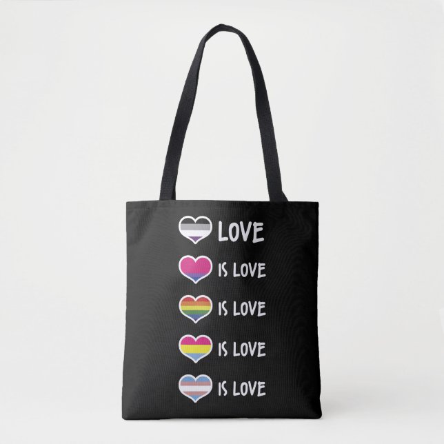 Liebe ist Liebe Pride LGBT Equal Rights bunt (Vorderseite)