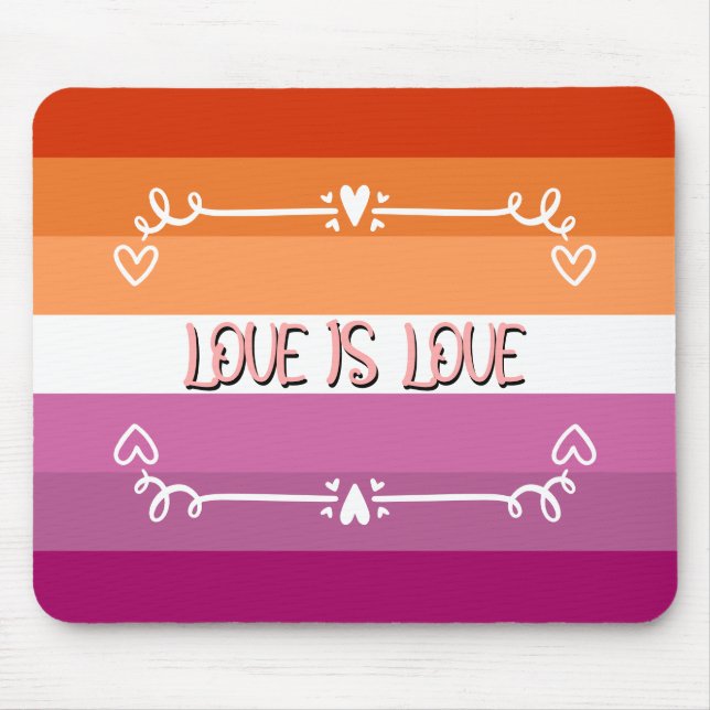 Liebe ist Liebe Pride Month Mousepad (Vorne)