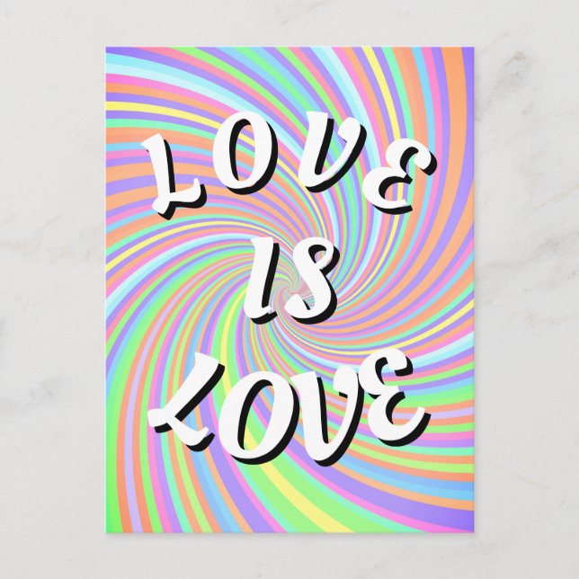 Liebe ist Liebe Pride Postkarte (Vorderseite)