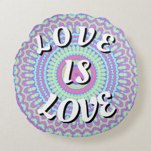 Liebe ist Liebe Pride-Rundkissen Rundes Kissen