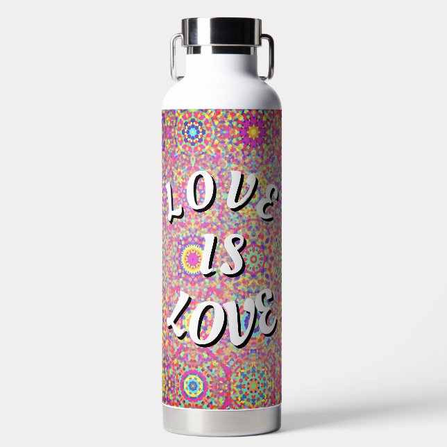 Liebe ist Liebe Pride Trinkflasche (Vorderseite)