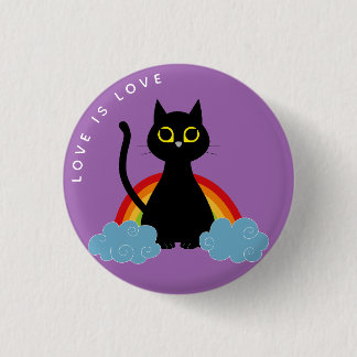 Liebe ist Liebe Prix Abzeichen - Kuro Catto Regenb Button