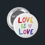LIEBE IST LIEBE Prix Farbenfrohe Regenbogen Button<br><div class="desc">Dekorieren Sie Ihr Outfit mit diesem coolen Knopf. Macht ein großartiges Geschenk! Sie können ihn anpassen und auch Text hinzufügen. Karo in meinem Shop für viel mehr Farben, Muster und Pronomen - und finden Sie dieses Design auch auf Shirts und Aufklebern! Lass mir Bescheid, wenn du auch etwas Gewohntes willst....</div>