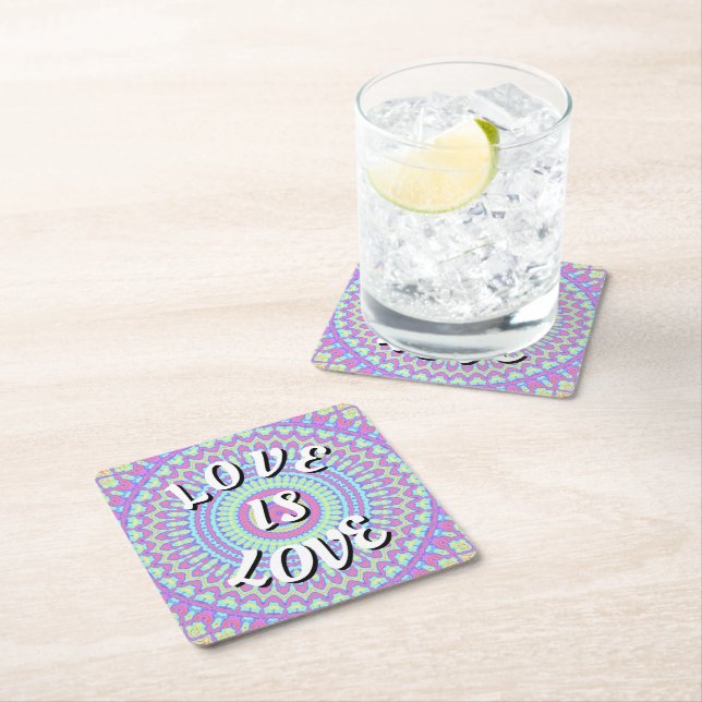 Liebe ist Liebe Prix Square Paper Untersetzer (Vor Ort)