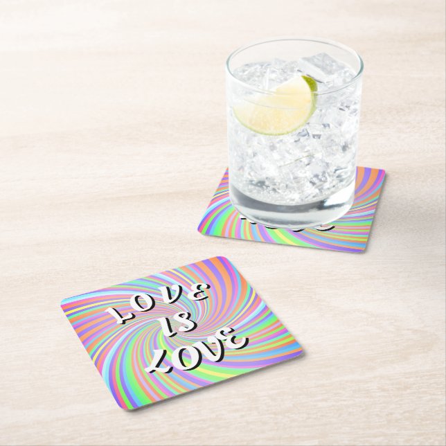 Liebe ist Liebe Prix Square Paper Untersetzer (Vor Ort)
