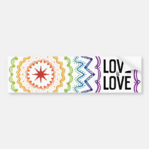 Liebe ist Liebe Rainbow Autoaufkleber