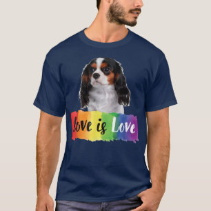 Liebe ist Liebe Rainbow Dog Cavalier King Charles T-Shirt