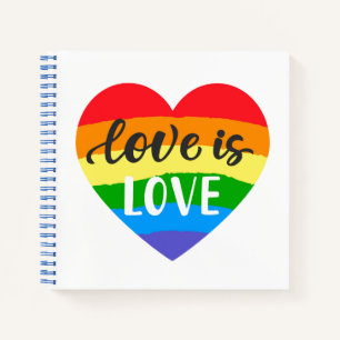 Liebe ist Liebe Rainbow Heart Notizbuch