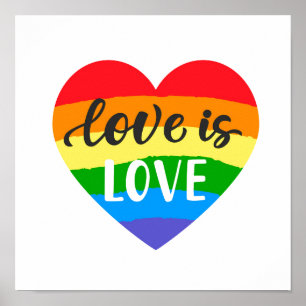 Liebe ist Liebe Rainbow Heart Poster