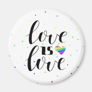 Liebe ist Liebe   Rainbow Hearts Magnet