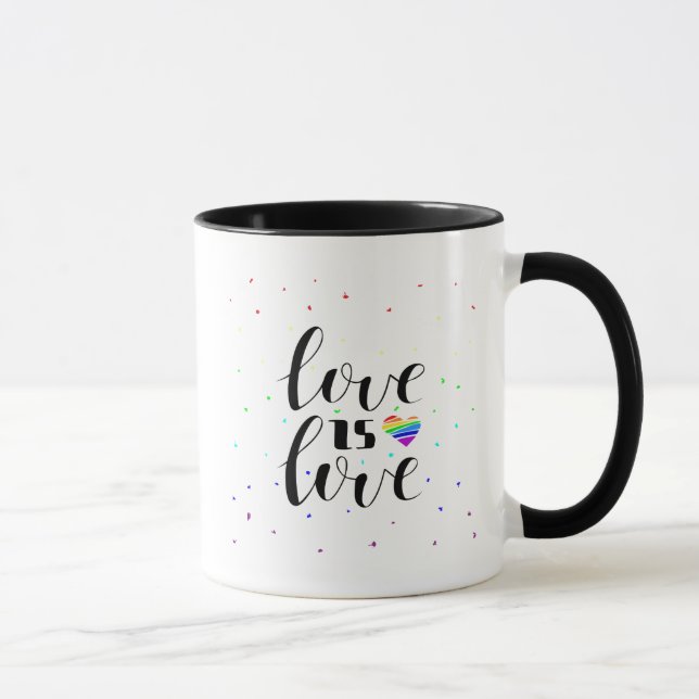Liebe ist Liebe| Rainbow Hearts Tasse (Rechts)