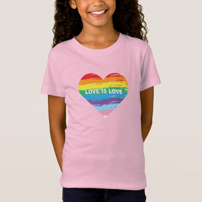 LIEBE ist LIEBE Rainbow LGBTQIA Flag, Pride T - Sh T-Shirt (Vorderseite)