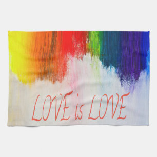 Liebe ist Liebe Rainbow Pride LBGQT Geschirrtuch
