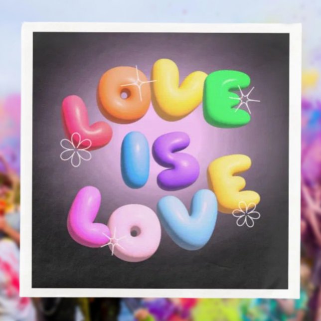 Liebe ist Liebe: Rainbow Pride Paper Napkins Serviette (Von Creator hochgeladen)