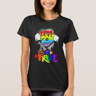 Liebe ist Liebe Rainbow Ripping offen Inside LGBT T-Shirt