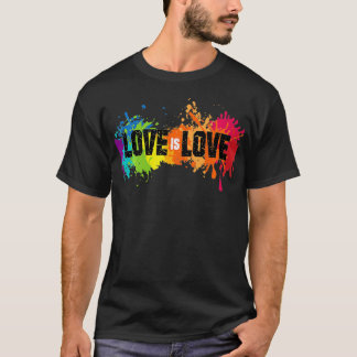 Liebe ist Liebe, Rainbow Spritzer LGBT Pride T-Shi T-Shirt