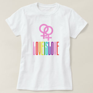 Liebe ist Liebe Rainbow Text LGBTQ Lesben Prix T-Shirt