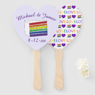 Liebe ist Liebe Rainbow Wedding Cake Lila Heart Fächer