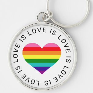 Liebe ist Liebe Regenbogen Herz Gay Pride Schlüsselanhänger
