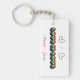 Liebe ist Liebe Regenbogen LGBTQ Acryl-Schlüsselan Schlüsselanhänger