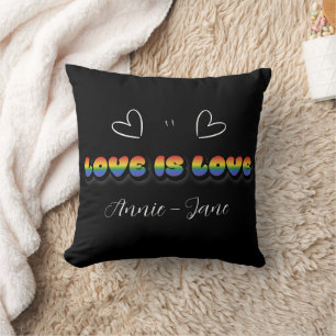 Liebe ist Liebe Regenbogen LGBTQ Kissen