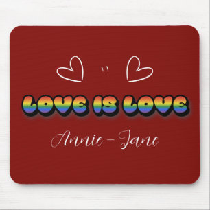 Liebe ist Liebe Regenbogen LGBTQ Mauspad