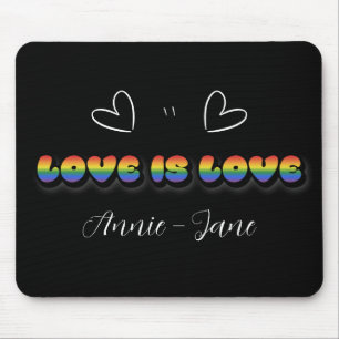 Liebe ist Liebe Regenbogen LGBTQ-Mauspad Mousepad