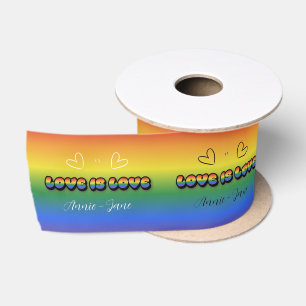 Liebe ist Liebe Regenbogen LGBTQ Satinband