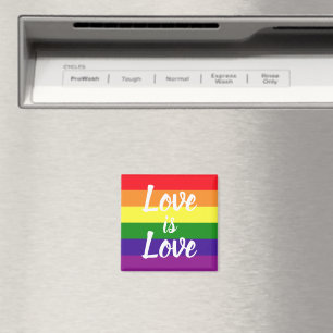 Liebe ist Liebe Regenbogen LGBTQ Stolz Magnet