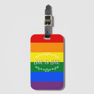 Liebe ist Liebe Regenbogen LGBTQ Stolz Reisegepäck Gepäckanhänger
