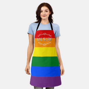 Liebe ist Liebe Regenbogen-LGBTQ-Stolz Schürze