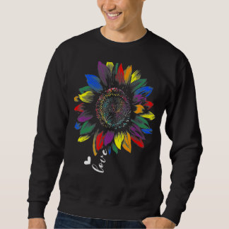 Liebe ist Liebe Regenbogen Sonnenblume schwul Lesb Sweatshirt