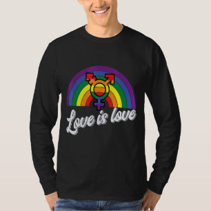 Liebe ist Liebe Regenbogen Sonnenblume schwul Lesb T-Shirt