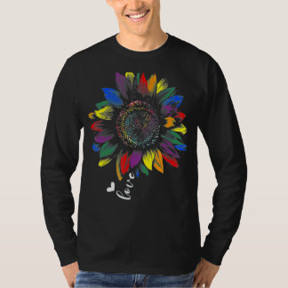 Liebe ist Liebe Regenbogen Sonnenblume schwul Lesb T-Shirt