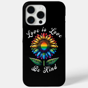 Liebe ist Liebe Regenbogen Sonnenblumen LGBT+ schw Case-Mate iPhone Hülle