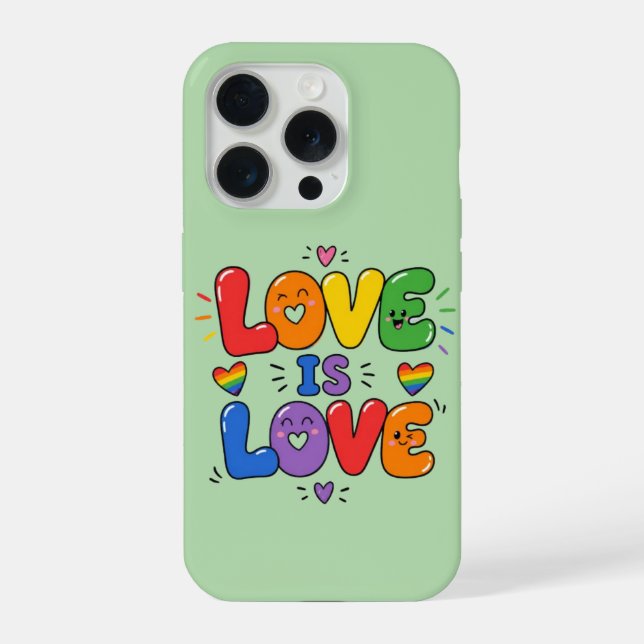 Liebe ist Liebe Regenbogen Stolz iPhone Hülle (Rückseite)