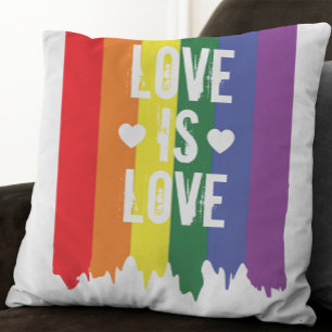 Liebe ist Liebe Regenbogen Stolz LGBT Kissen
