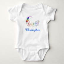Liebe ist Liebe Regenbogenfeder Personalisierter B