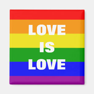 Liebe ist Liebe Regenbogenflagge Magnet