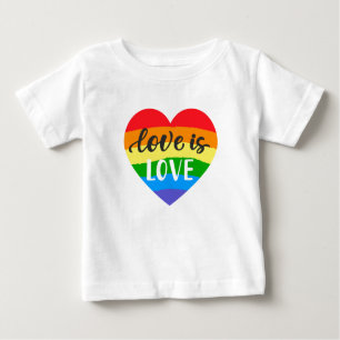 Liebe ist Liebe Regenbogenherz Baby T-shirt