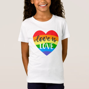 Liebe ist Liebe Regenbogenherz T-Shirt