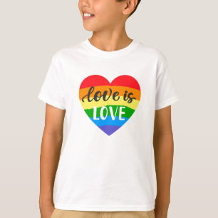 Liebe ist Liebe Regenbogenherz T-Shirt