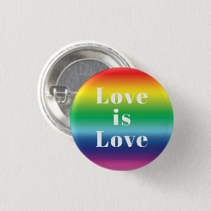 Liebe ist Liebe Regenbogenmuster Lgbtq Gay Pride Button