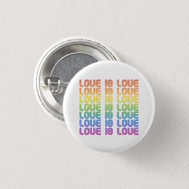 Liebe ist Liebe Retro Button (Vorne & Hinten)