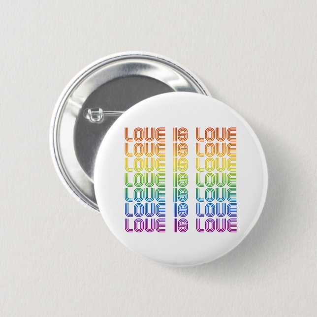 Liebe ist Liebe Retro Button (Vorne & Hinten)