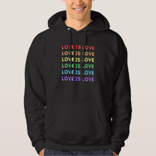 Liebe ist Liebe Retro Gay Flag Pride Lgbt Rainbow Hoodie