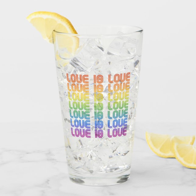 Liebe ist Liebe Retro Glas (Vorderseite Ice)