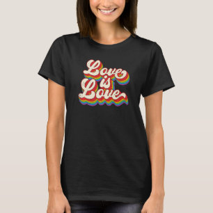 Liebe ist Liebe Retro LGBT Lesben schwulen Bisexue T-Shirt