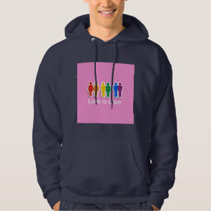 LIEBE IST LIEBE-ROSA HOODIE