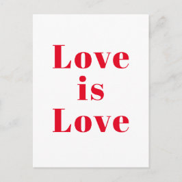"Liebe ist Liebe" rot Postkarte